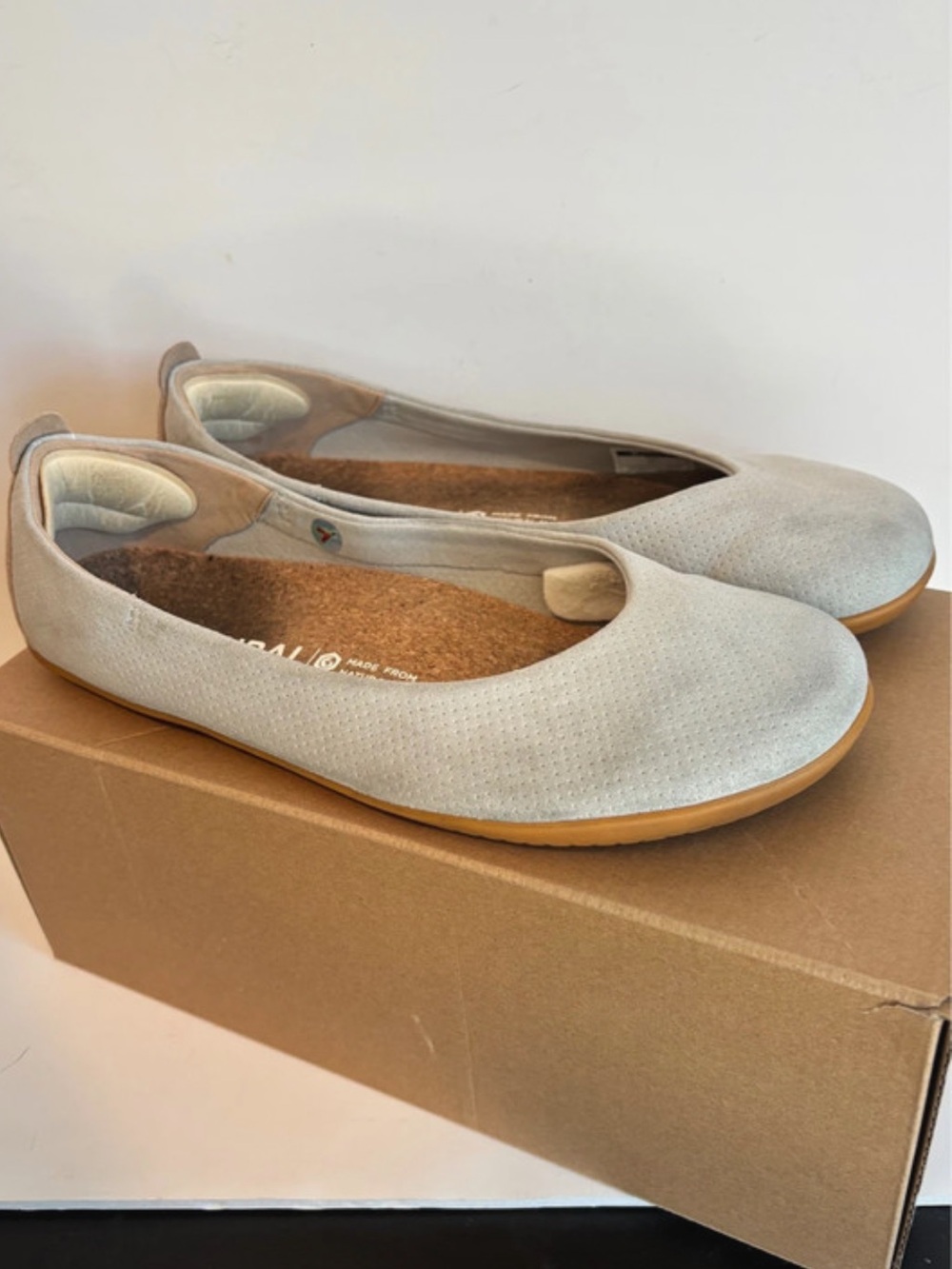 Vivo Barefoot Jing Jing II Grey Suede Ballet Flats Women Size EU 41 / US 9.5-10